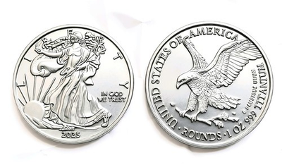 #ad 2025 American Eagle Liberty Walking Coin 1 oz .999 Titanium Proof. $15.95