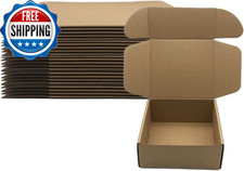 7X6X3 Inch Shipping Boxes Pack of 25 Brown Corrugated Cardboard Box Mailer...