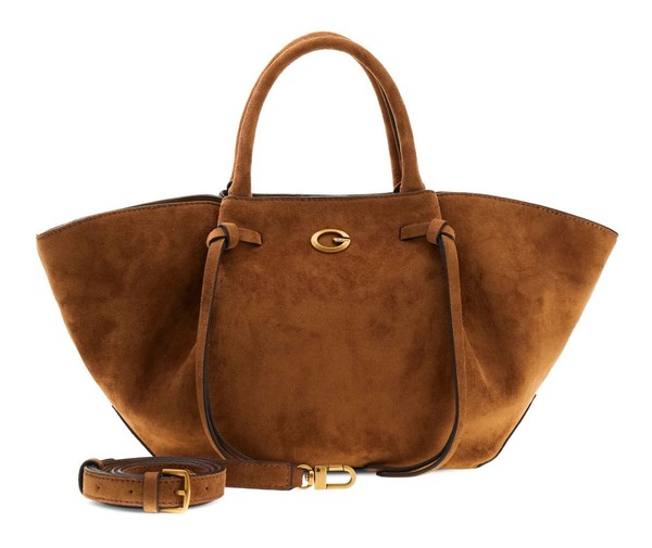 Guess Allegra Girlfriend Satchel UmhäNgetasche Tasche Cognac Braun Neu-image
