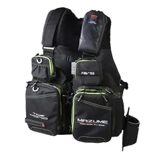 mazume Tidemania Life Jacket Game Vest 2025 model MZLJ-831 Black x Lime green