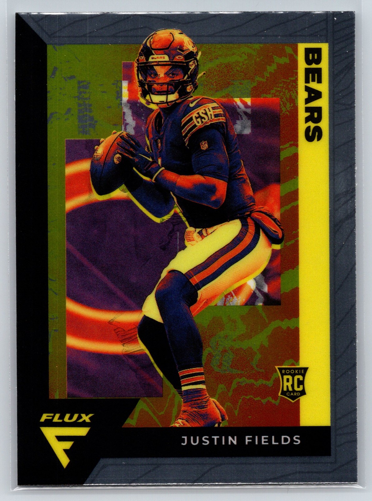 2021 Panini Chronicles Justin Fields Chicago Bears Flux Rookie #FX-3 1483
