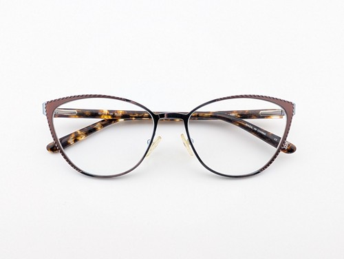 Karen Kane Eyeglasses, Frames Only, Filaree, 52-16-135, Metal/Plastic,Blue/Brown