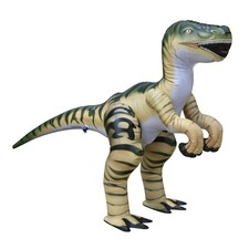 Jet Creations Inflatable Velociraptor Dinosaur Toy 30" Tall/51 Long Tan/Green Ra