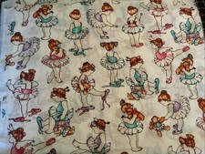 Springs Daisy Kingdom Allover BALLERINA BABIES Fabric Glitter Tutu  s 2 YDS x 46  