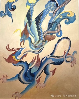 Dunhuang murals, an intangible cultural heritage. Dunhuang flying deities,