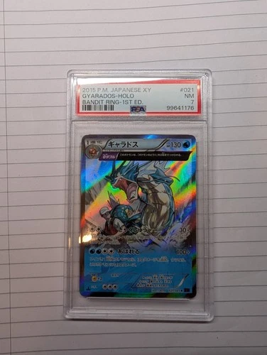 PSA 7 Gyarados 021/081 1st Ed Holo Bandit Ring XY7 Japanese Pokemon Card MINT