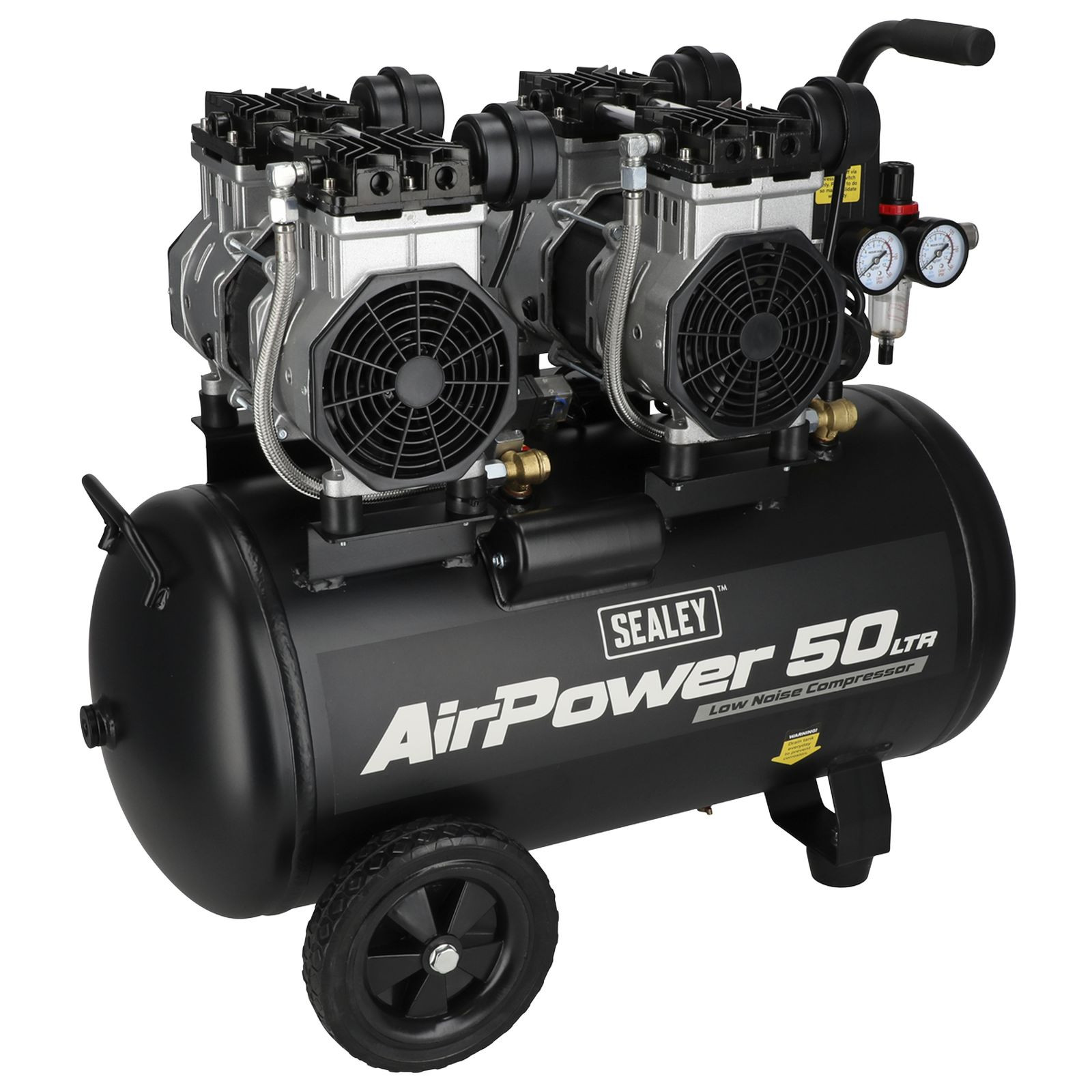50L Low Noise Oil Free Direct Drive Air Compressor 2 x 2hp - SAC5001S