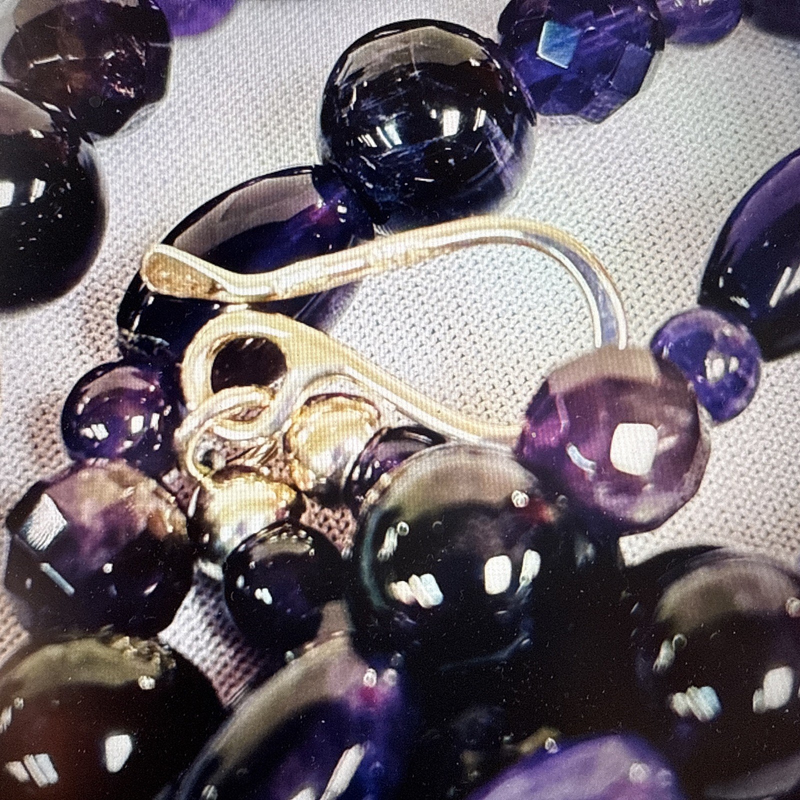 Double stranded amethyst beads with sterling and … - image 12