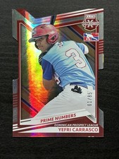 2022 Panini Elite Extra Edition Yefri Carrasco /85 Prime Numbers Die Cut Card