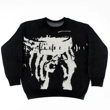 Men's Winter Sweater Pullovers Knit Long Sleeve Tops Hip Hop Korean Fashion Hara