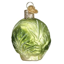 Old World Christmas Blown Glass Ornament for Christmas Tree, Brussel Sprout