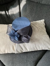 Special Occasion Hat,Wedding,Formal Races,Ascot Mother Bride,Navy Blue