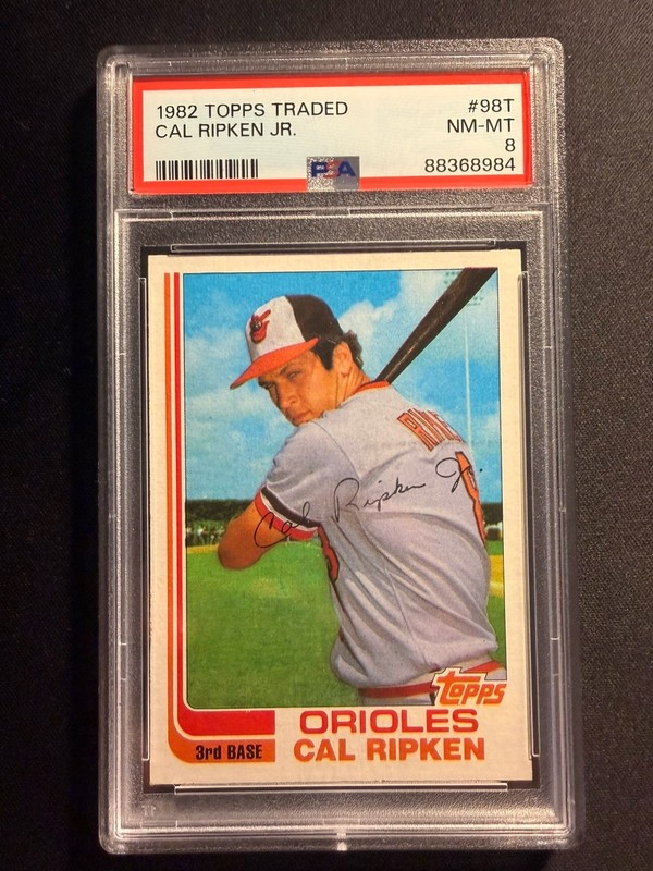 1982 Topps Traded Cal Ripken Jr #98T Rookie RC PSA 8 NM-MT Orioles HOF