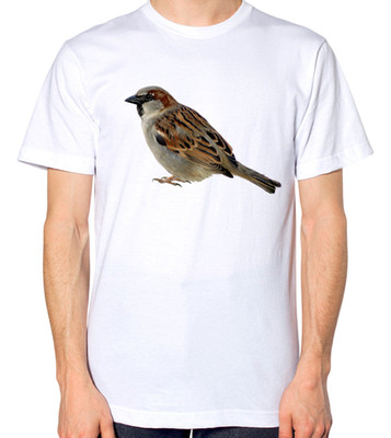 Haus Spatz Vogel Grafik Unisex T-Shirt Natur Wildtiere Tee