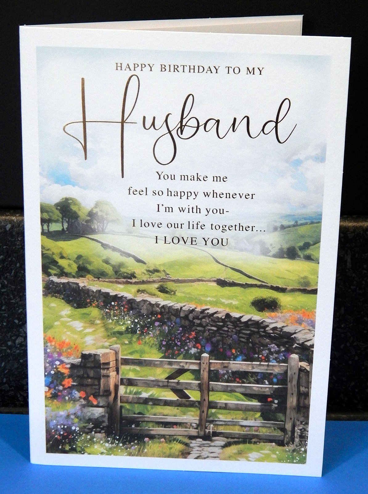 Husband Birthday Card, Quality card With Loving Verse For Husband  9""x6""