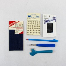 Mixed Brand Sewing Notions Tools Lot Singer Dritz Simplicity Needles Snaps