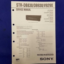 SONY STR-DB830 STR-DB930 STR-V929X manuale di servizio carta originale guida riparazione OEM