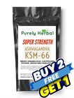 Ashwagandha Capsules KSM-66 with Black Pepper & Ginger High Strength Extract