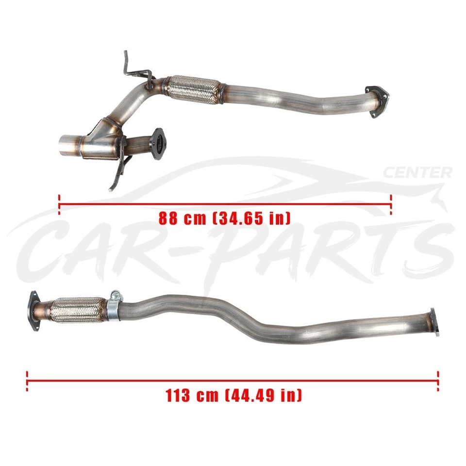 Stainless Steel Front Pipe w/ Flex Y Pipe Kit fits: 2014-2018 Jeep Cherokee 3.2L Foto 3 de 4