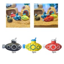 5Pcs Mini Submarine Figurine Aquarium Decoration Cute Statue PVC Material