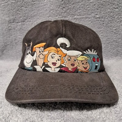Vintage The Jetsons Hat Cap Snap Back Black Cartoon Network Mini Blockhead Mens