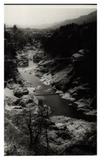 Japan, Kinugawa Onsen, Gorge in the City, Vintage Print, 1960 Photo Taken 