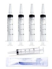 20ml Plastic Syringe 5 Pack, Measuring Tools, Oral, Scientific 