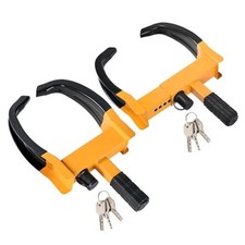 2PCS Trailer Wheel Lock Universal Adjustable Trailer Wheel Lock Anti Black