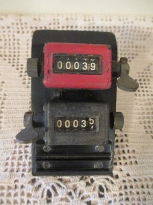 Vintage Veeder Root 5 Digit Mechanical Desktop Double Counter EES-5208