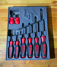 Snap-on 6-piece Screwdriver Set W Polished Finish Redblack Box Case