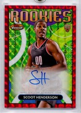 2023-24 Finest Rookie Auto Red Geometric Refractor /5 Scoot Henderson Ssp