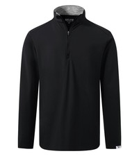 Mens Quarter Zip Pullover Performance Dry Fit Solid Casual Stylish Golf Half ...