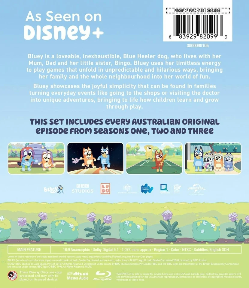 Bluey Seasons 1-3 Blu-ray NEW - Image 4 of 4