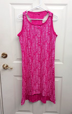 Fresh Produce Cotton Pink Print Tank Dress Size M Medium