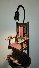 1:4 Scale Old Sparky Electric Chair Desk Lamp 15" tall 5 Light Intensities
