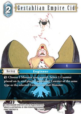 Gestahlian Empire Cid - 11-026H NM Final Fantasy TCG OPUS XI