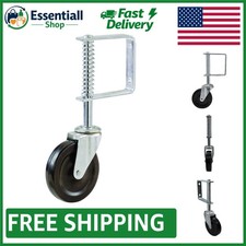 4" Heavy Duty Spring Loaded Gate Caster 125 lbs Capacity, 360 Swivel Action