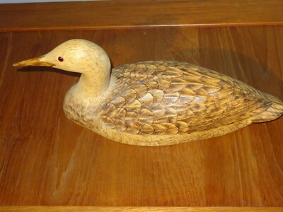 Hand Carved Wood Duck Howard Von Ruden #99 6/90 | eBay