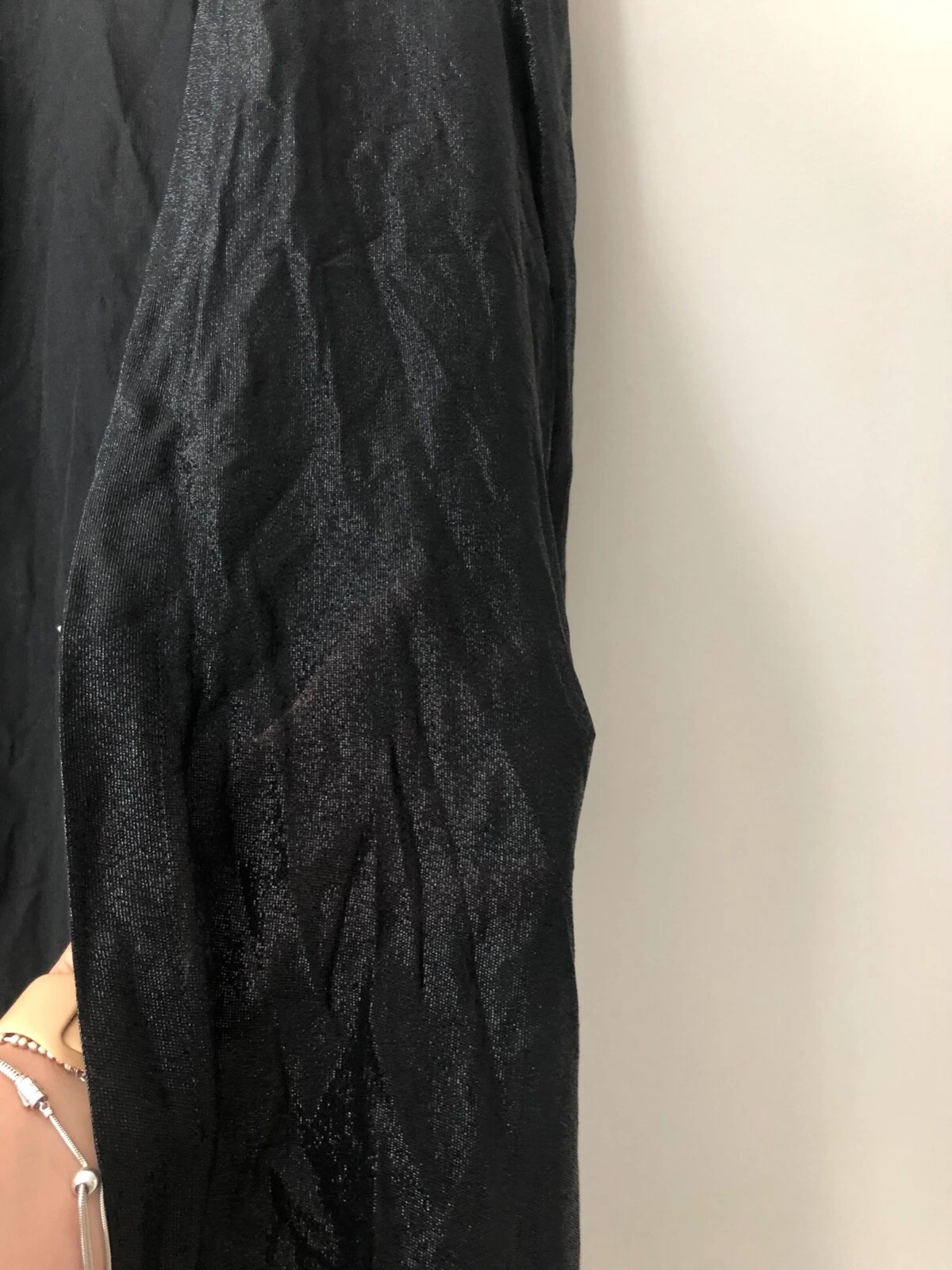 Gianni Versace Istante Miscela Seta Nero Argento Made in Italy Vintage 1973