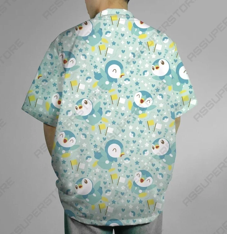 Piplup Water Hawaiian Button-Up Shirt Piplup Shirt Gift
Opens in a new window or tab