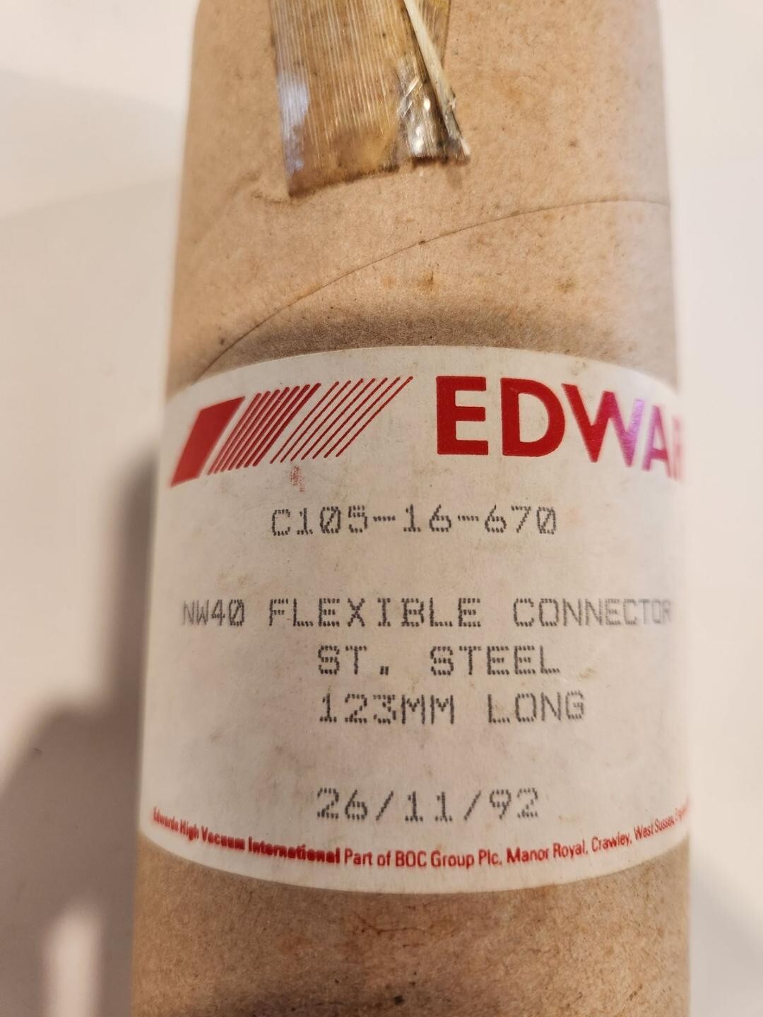 Edwards C10516670, C105-16-670, NW40, Stainless Steel Flexible 