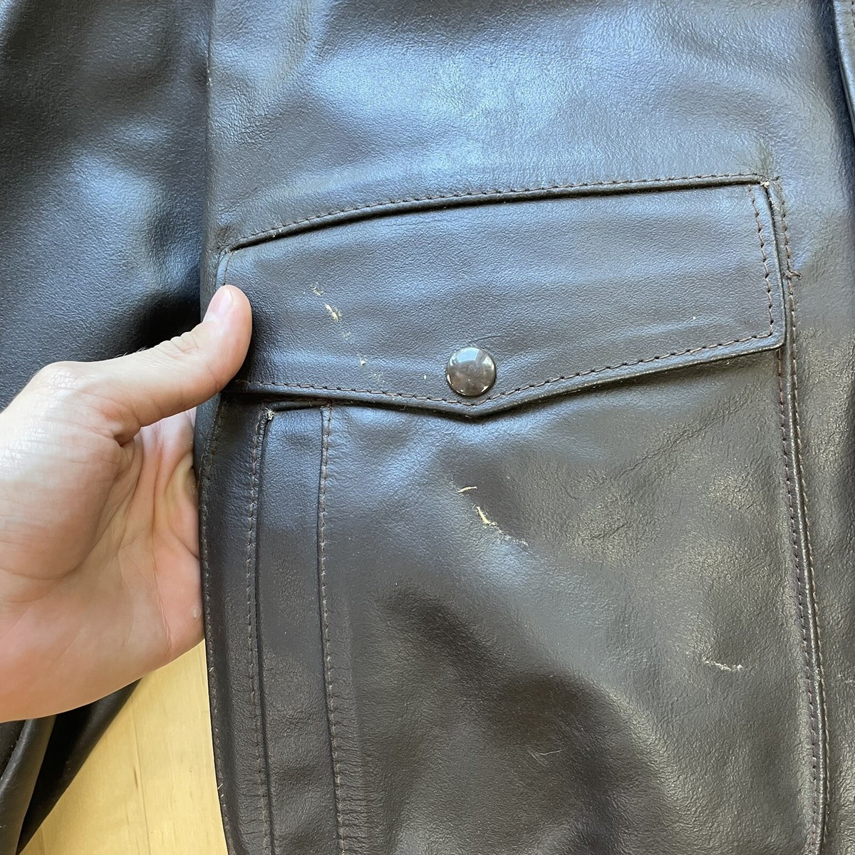 70年代 THIS GENUINE LEATHER GARMENT TALON Vtg 60s 70s Natural Comfort Rich Brown Leather East West Style