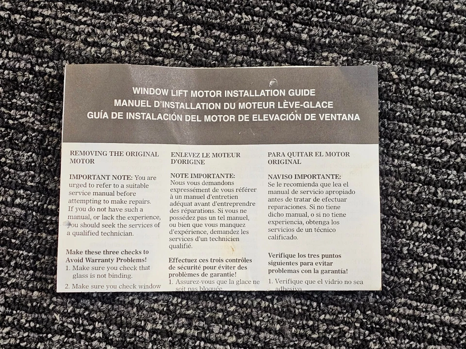 Carquest Dorman 741-778 Rear Right Window Regulator & Motor For Infiniti 96-99 Foto 3 de 4