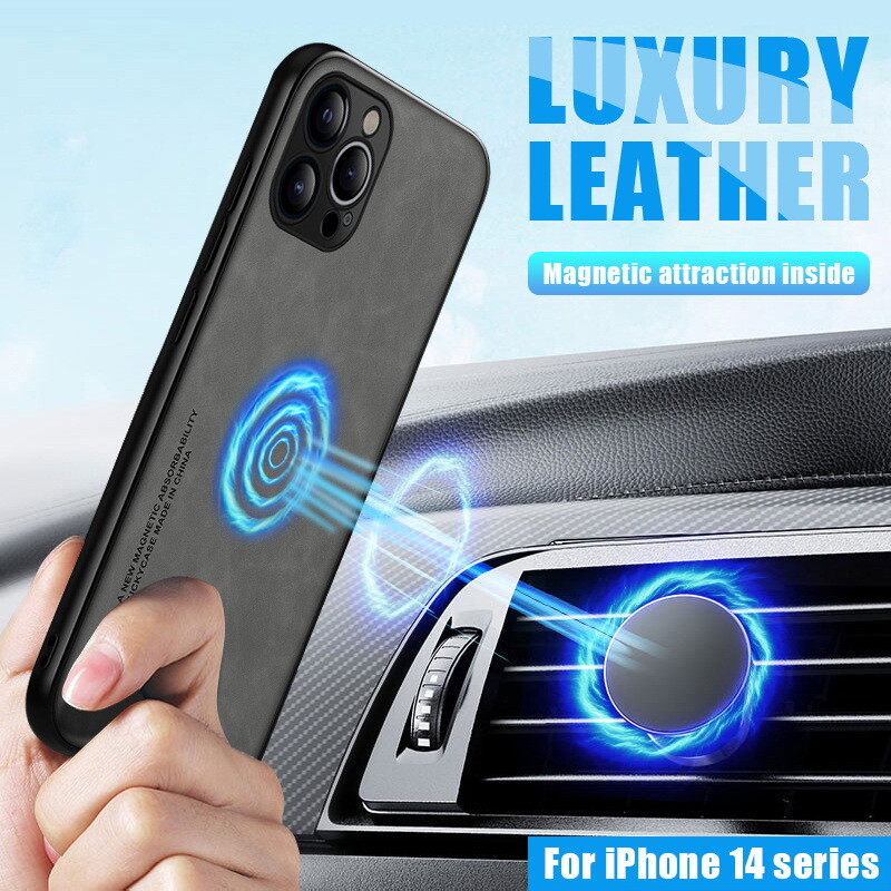 Per IPhone 16 15 14 Pro Max 13 Lusso In Pelle Magnetica Antiurto - Foto 2