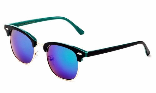Half Frame Style Round Lens Circular Sunglasses Vintage Retro Sunglasses for Men - Picture 10 of 23