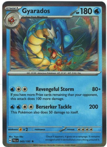 Gyarados 43/193 Paldea Evolved Holo Rare Pokémon TCG