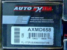 Rear Disc Brake Pad Set, Semi-Metallic - Auto Extra AXMD658