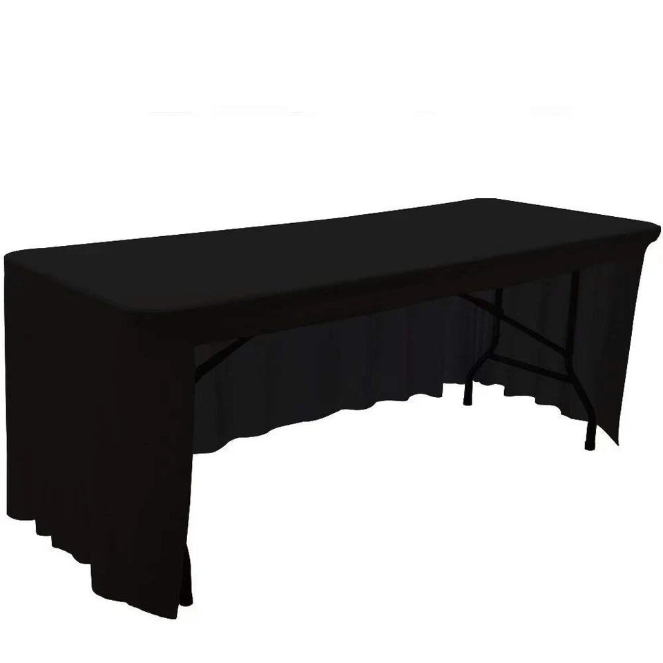 Open Back Table Skirts, Rectangle Resistant Table Clothes, R