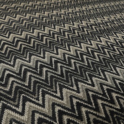Grau Chevron Muster weicher Chenille robuster Stoff Polster Vorhang Stoff