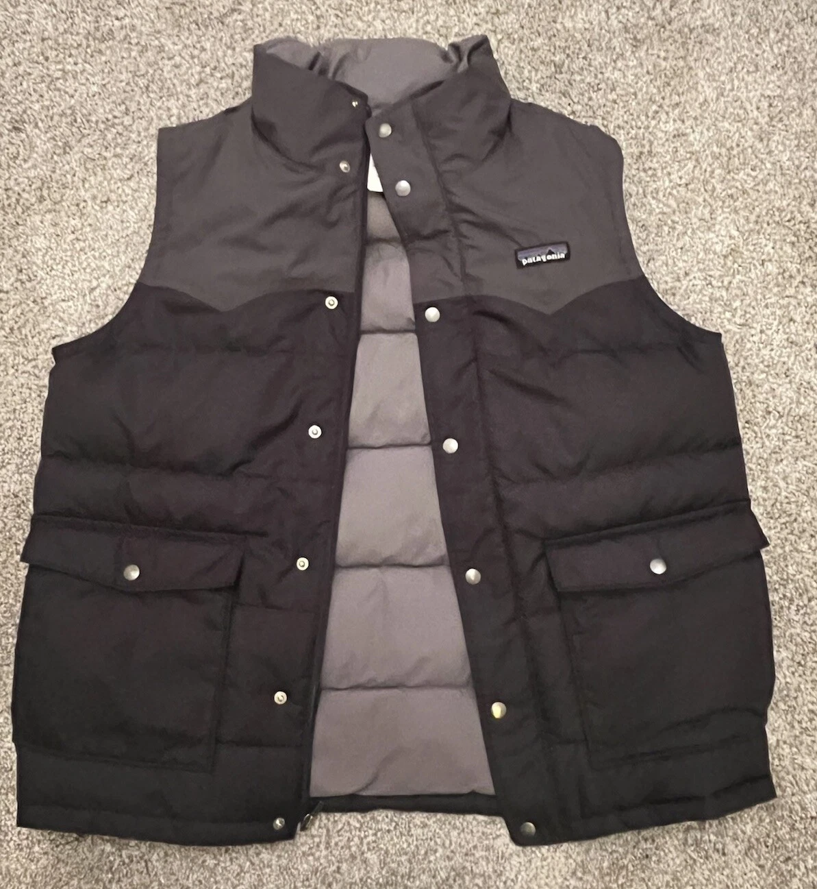 patagonia slingshot puffer down two tone western jacket